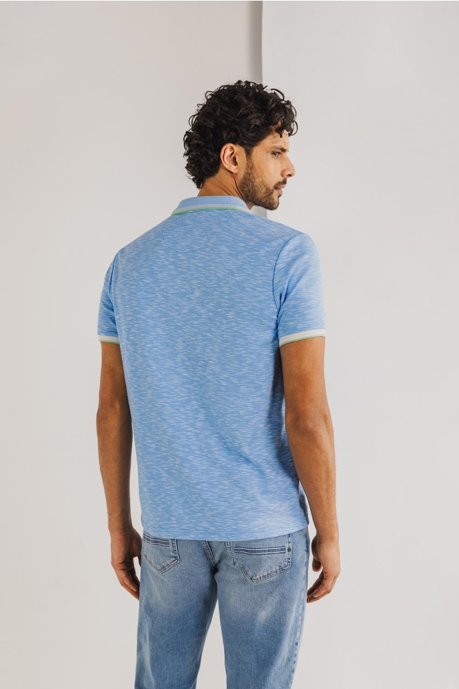GEMELEERDE POLO MET STREEPDETAILS 46115404 5300